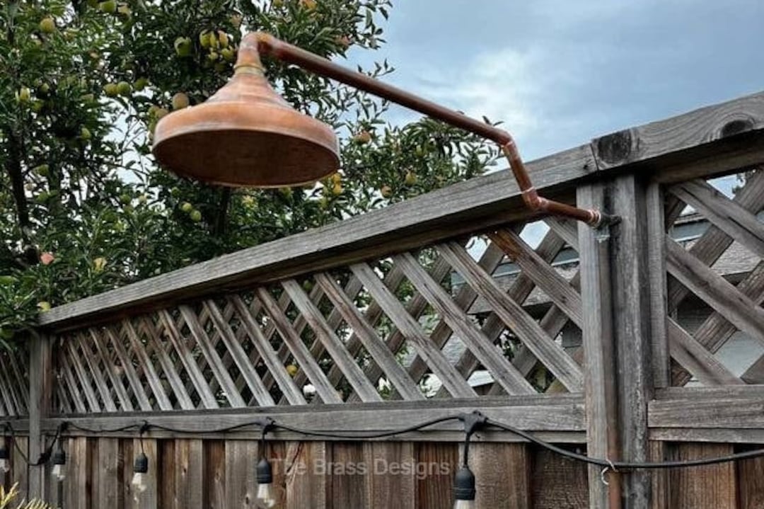 Unlacquered Copper Shower Head Outdoor Shower Copper Etsy