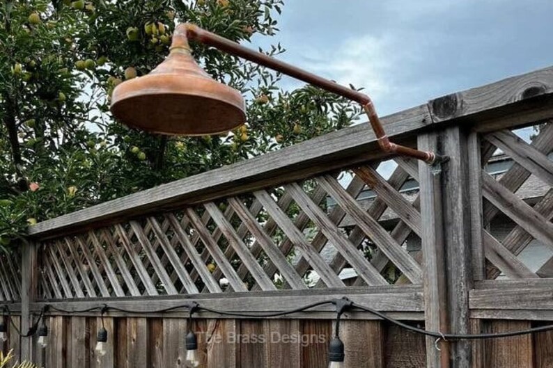 Unlacquered Copper Shower Head Outdoor Shower Copper Etsy