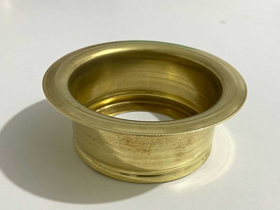 Unlacquered Brass Disposal and Flanges, Sink Drain Hole, Unlacquered