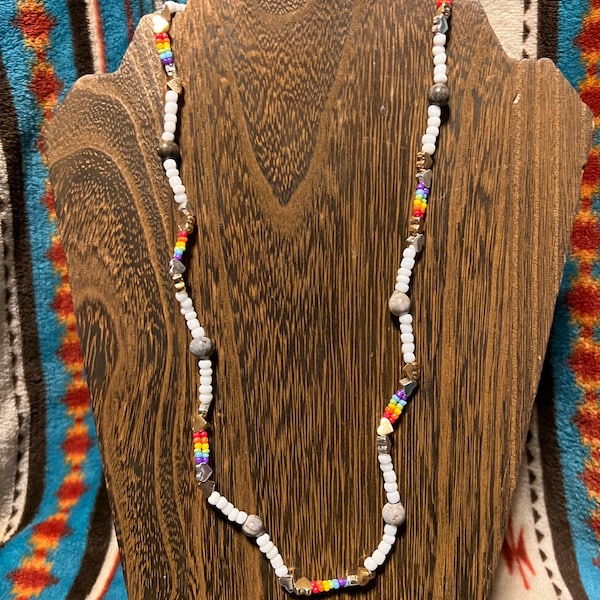 Two Spirit- Traditional Cherokee Cornbead Necklace