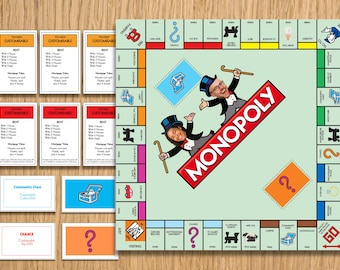 Customisable Monopoly Board Game and Cards!