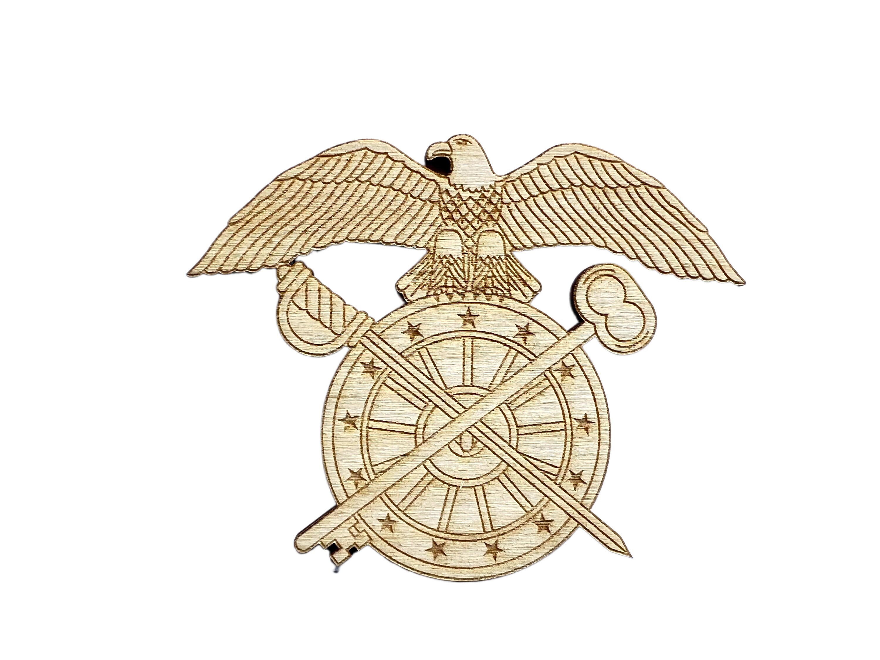 US Army Quartermaster Branch Insignia laser cut for DIY-Various Sizes Light Style