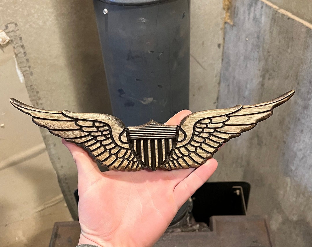Wooden Army Aviator Wings Etsy