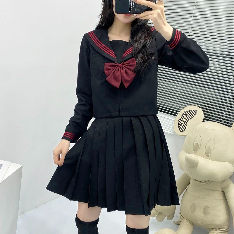 Japanese JK School Uniform Sailor Dress Anime Shoujo Cosplay Costume  Halloween  eBay