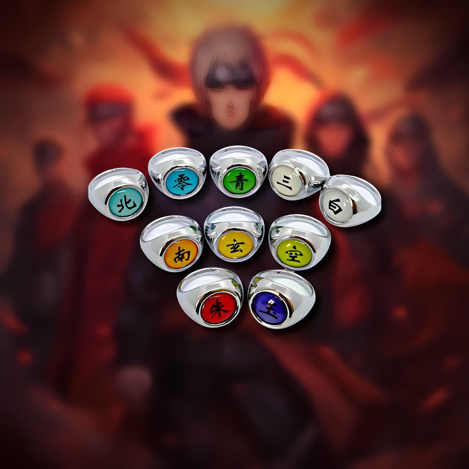 Akatsuki Members Rings | Naruto Akatsuki Itachi Ring | Naruto Akatsuki  Member Ring - Action Figures - Aliexpress