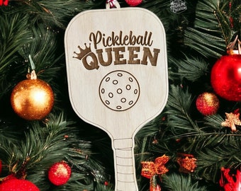 Pickleball Christmas Ornament | Pickleball Paddle Ornament | Pickleball Queen | Pickleball Christmas Ornament and Decor