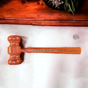 Mock Trial Gavel | Personalized Gavel | Legal Awards | Game Night Props
