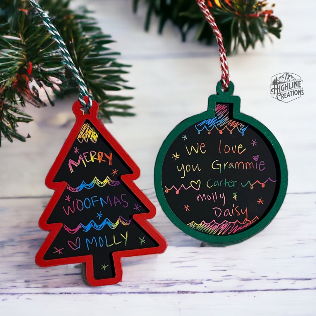 Draw-your-own Christmas Ornaments | Personalized Christmas Ornament ...