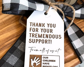 Custom Gift Tag | Closing Gift Thank You | Real Estate Gift Basket Tag | Welcome Home Gift Tag | Realtor Logo Gift Tag | Wood Gift Tag