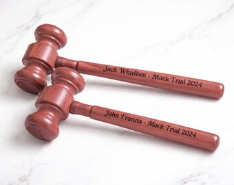 Mock Trial Gavel | Personalized Gavel | Legal Awards | Game Night Props