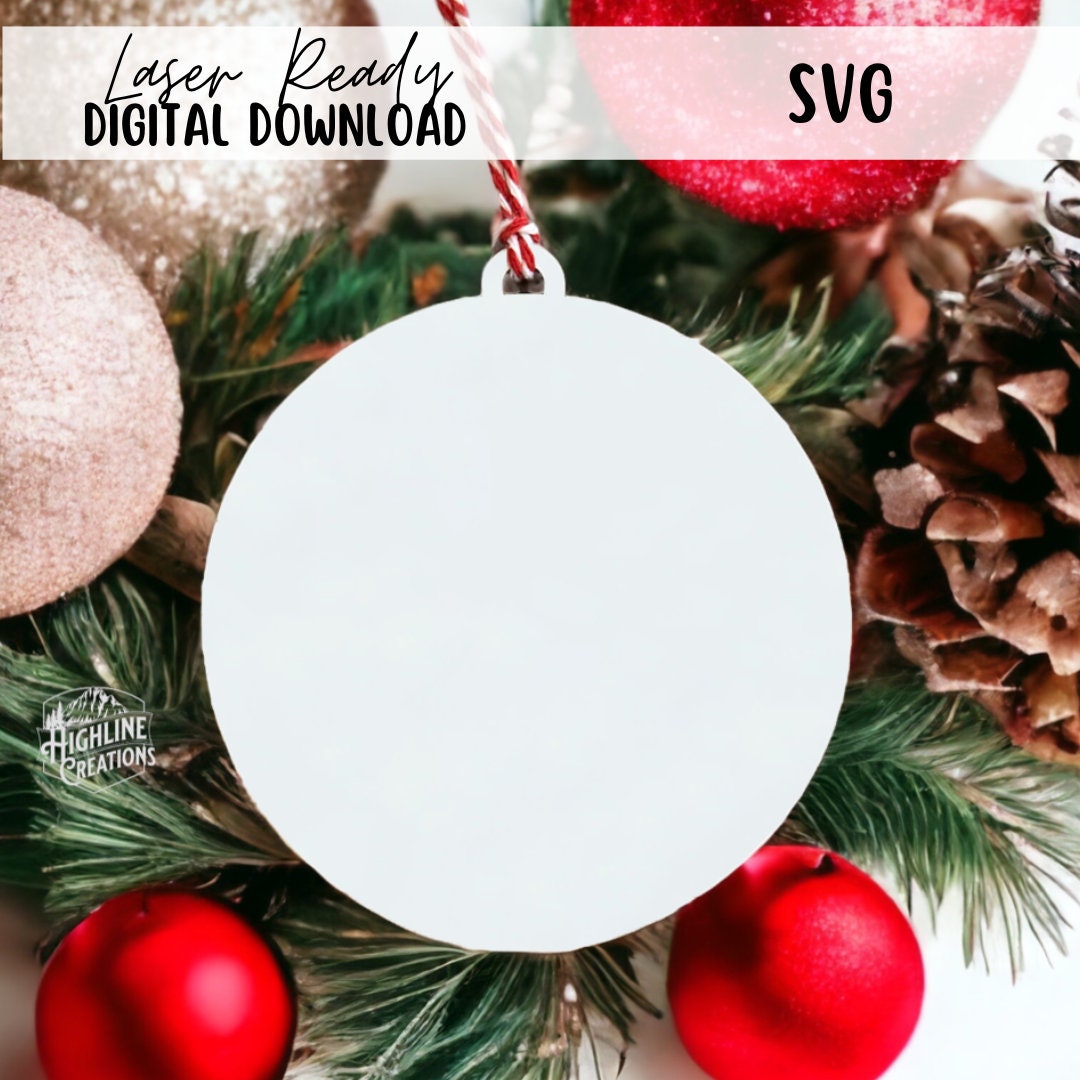 Christmas Ornament Outline SVG Laser Cut File Laser Ready Digital