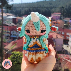 SG Handmade Celestial Healer Amigurumi Doll - Adorable Gift for Gamers & Collectors