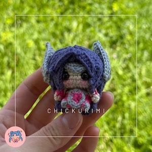 Chibi Irelia Amigurumi Doll - Handmade Blade Dancer Crochet Plush - Gamer Gift