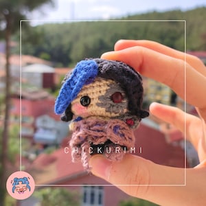 Handmade Tiny Shadowblade Warrior Amigurumi Doll - Gift for Gamers & Collectors