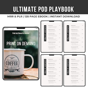 Print on Demand Business Guide | Digital Download + Resell Rights | MRR + PLR for Passive Income