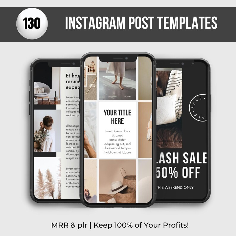 Instagram Post Templates | Canva Social Media Kit With Master Resell ...