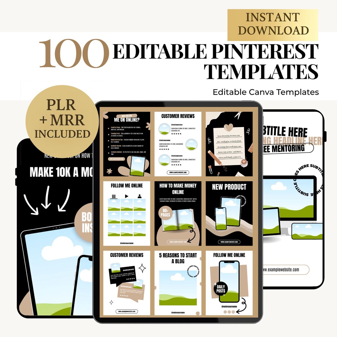 Pinterest Templates | 100 Editable Canva Pinterest Templates ...