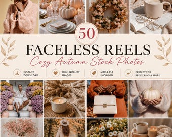Cozy Autumn Faceless Stock Photos, MRR PLR Bundle (Digital Download)