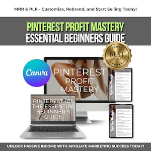 Pinterest-marketingbundel: PLR-sjablonen, DFY-gids en doorverkooprechten voor passief inkomen
