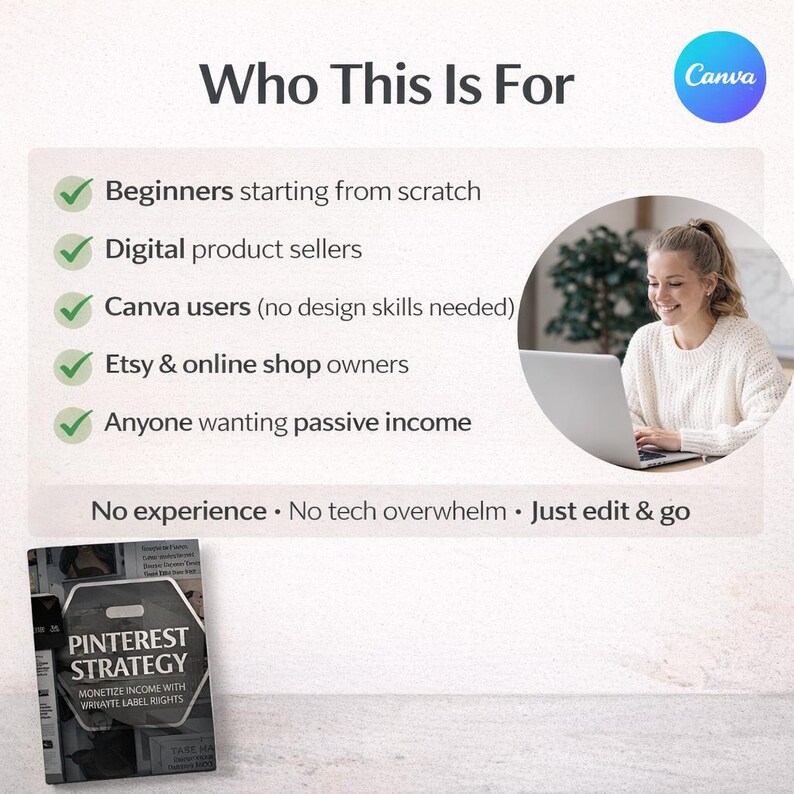 Pinterest marketing ebook for beginners, digital entrepreneurs and online sellers wanting passive income