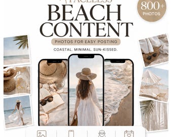 Faceless Beach Stock Photos | 800+ Coastal Reels & Images (PLR MRR)