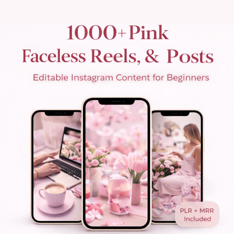 pink instagram templates ready to post content bundle