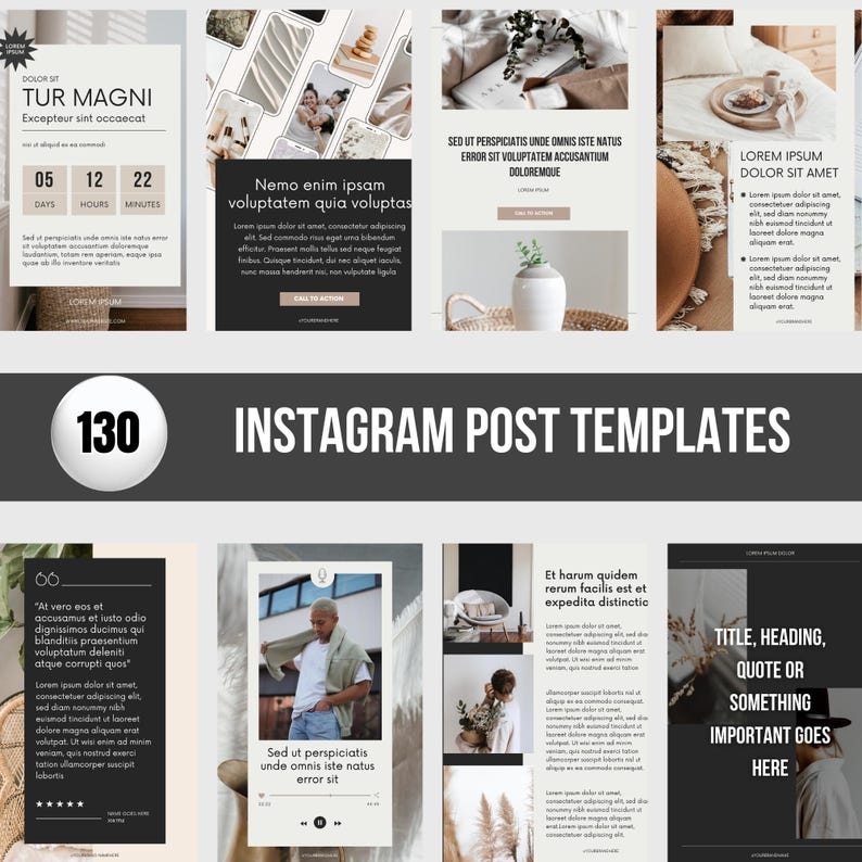 Instagram Post Templates | Canva Social Media Kit With Master Resell ...