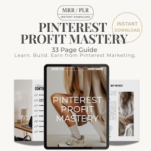 Tráfico de Pinterest para vendedores de Etsy / Guía de marketing de Pinterest para principiantes / Manual de PLR y MRR / Descarga digital