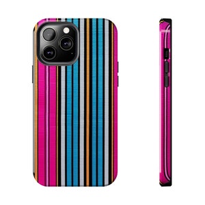 Retro Rainbow Stripe Embroidery Design iPhone Case Vintage Vibes Phone Case Stylish Protection for your Phone Vintage Design for Phone