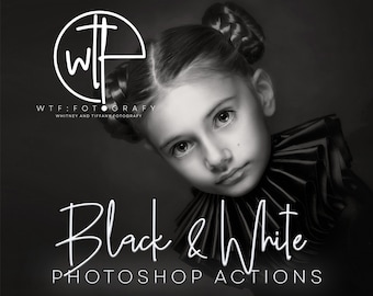 WTFotografy - BLACK & WHITE ACTION Set -  32 Photoshop One-Click Actions