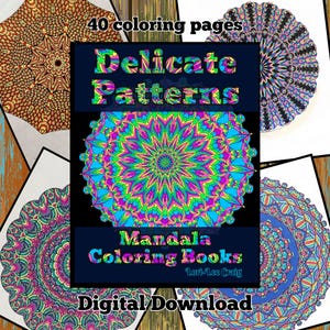 Delicati motivi – 40 intricati mandala da colorare disegnati a mano per adulti (PDF stampabile)