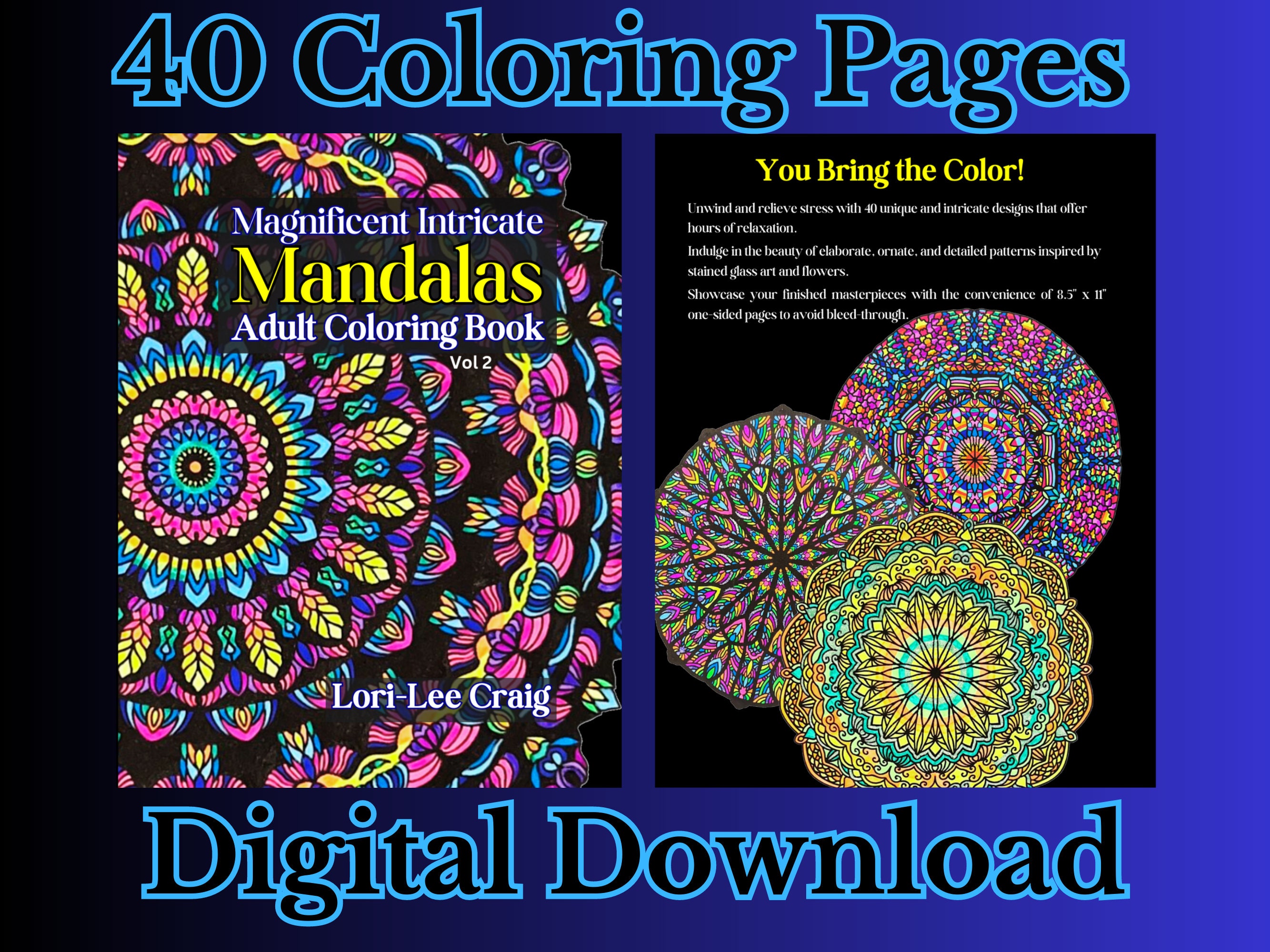 Adult Coloring Book Stress Relieving Designs Animals Mandalas: Beautifully  Designed 40 Unique Geometric Patterns With Animals Mandalas For Relaxation