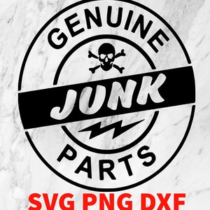 Ginuine Junk Teile Automobile Aufkleber T-Shirt Logo Becher Aufkleber Hoodie Aufkleber. Oldtimer-Rattenstab Schattenbaum-Mechaniker.