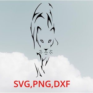 Leeuwin lijntekening zip-bestand SVG DXF PNG-bestand Afrika natuur buiten sterke leider beschermer t-shirt sticker sticker poster lasergraveur