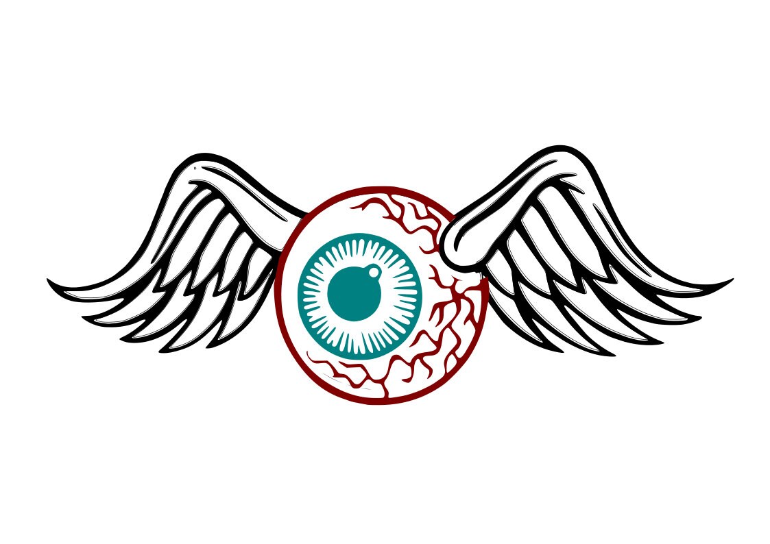 Eyeball With Wings Svg Dxf Png Zip File. Decal Sticker Graphic Etsy