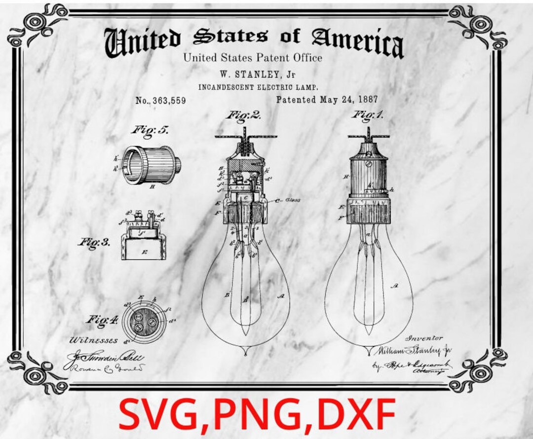 Electric Lamp Invention, Edison Electric Lamp Poster, Light Bulb Art ...