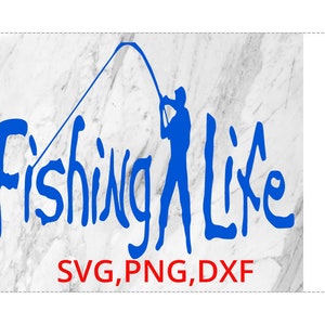 Angeln Leben svg png dxf zip Dateiformat. Angeln Abenteuer im Freien Camping Reise Fisch blau Aufkleber Aufkleber T-Shirt Grafik Sport Wasserspaß