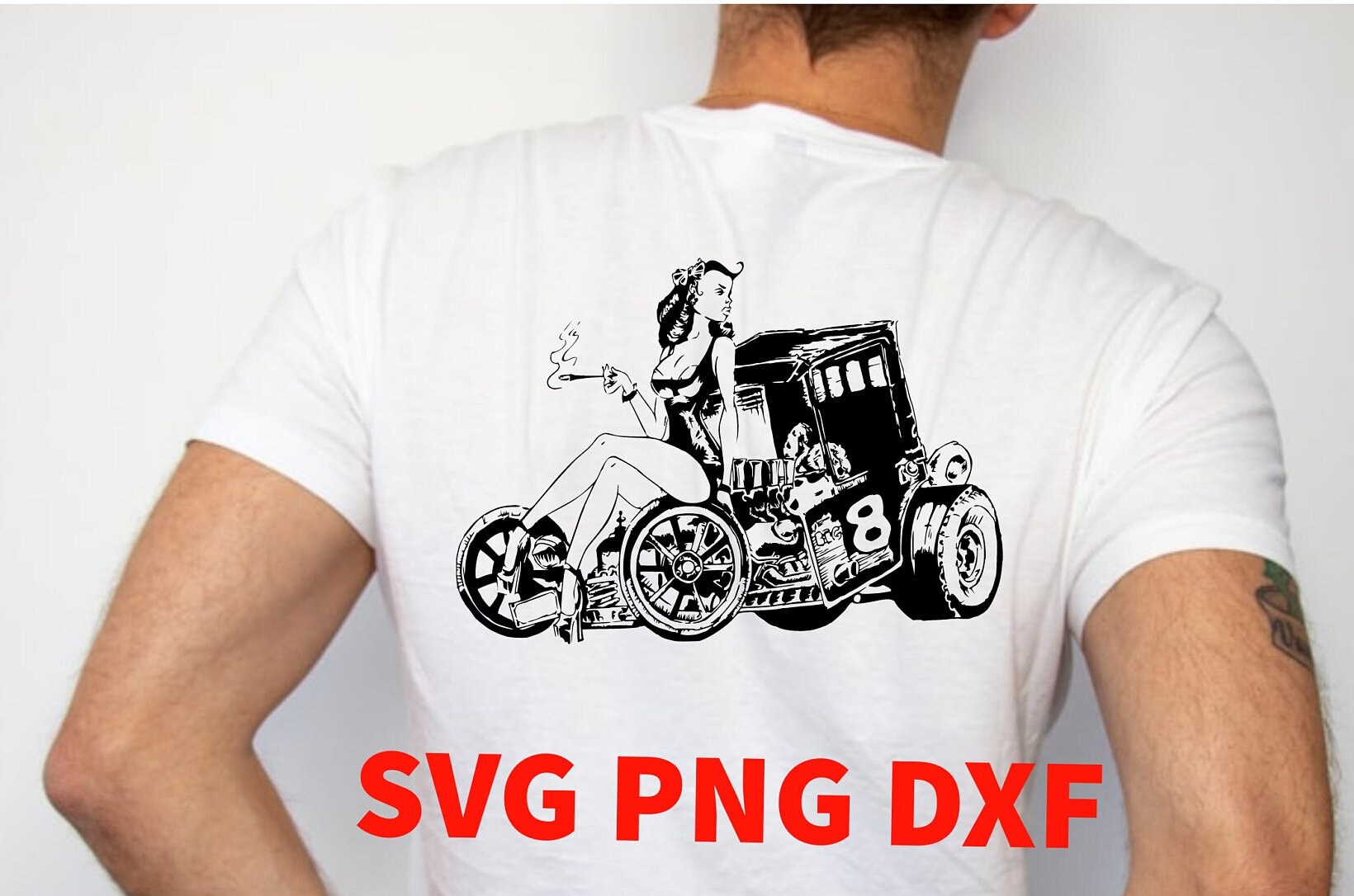 Rat Rod Pin up Girl Street Car Classic Hot Rod Rockabilly Racer Cool ...