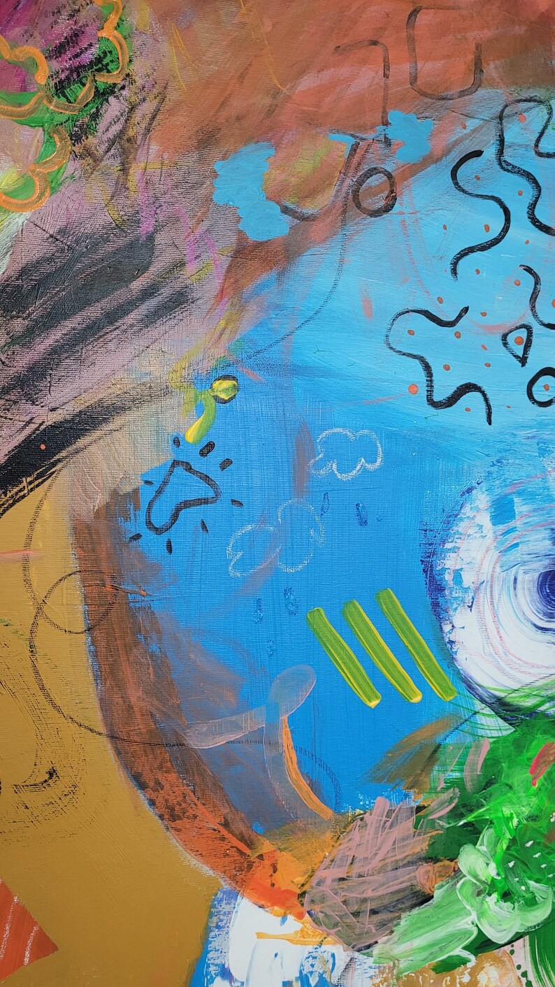 Large Acrylic Painting on Canvas Etsy