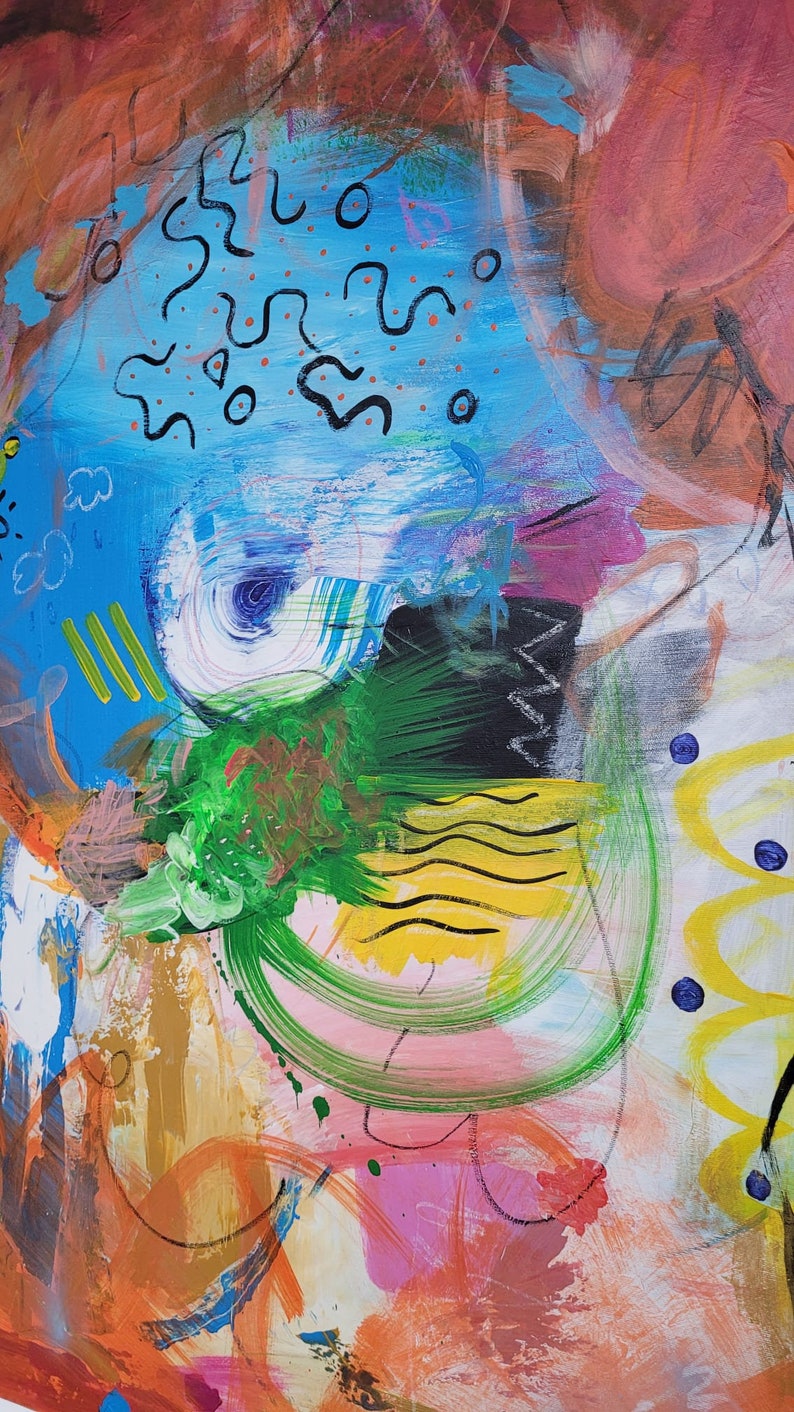Large Acrylic Painting on Canvas Etsy