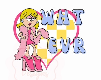 Whatever Forever Retro Fashion Lizzie McGuire Cartoon Inspired PNG Digital Download File