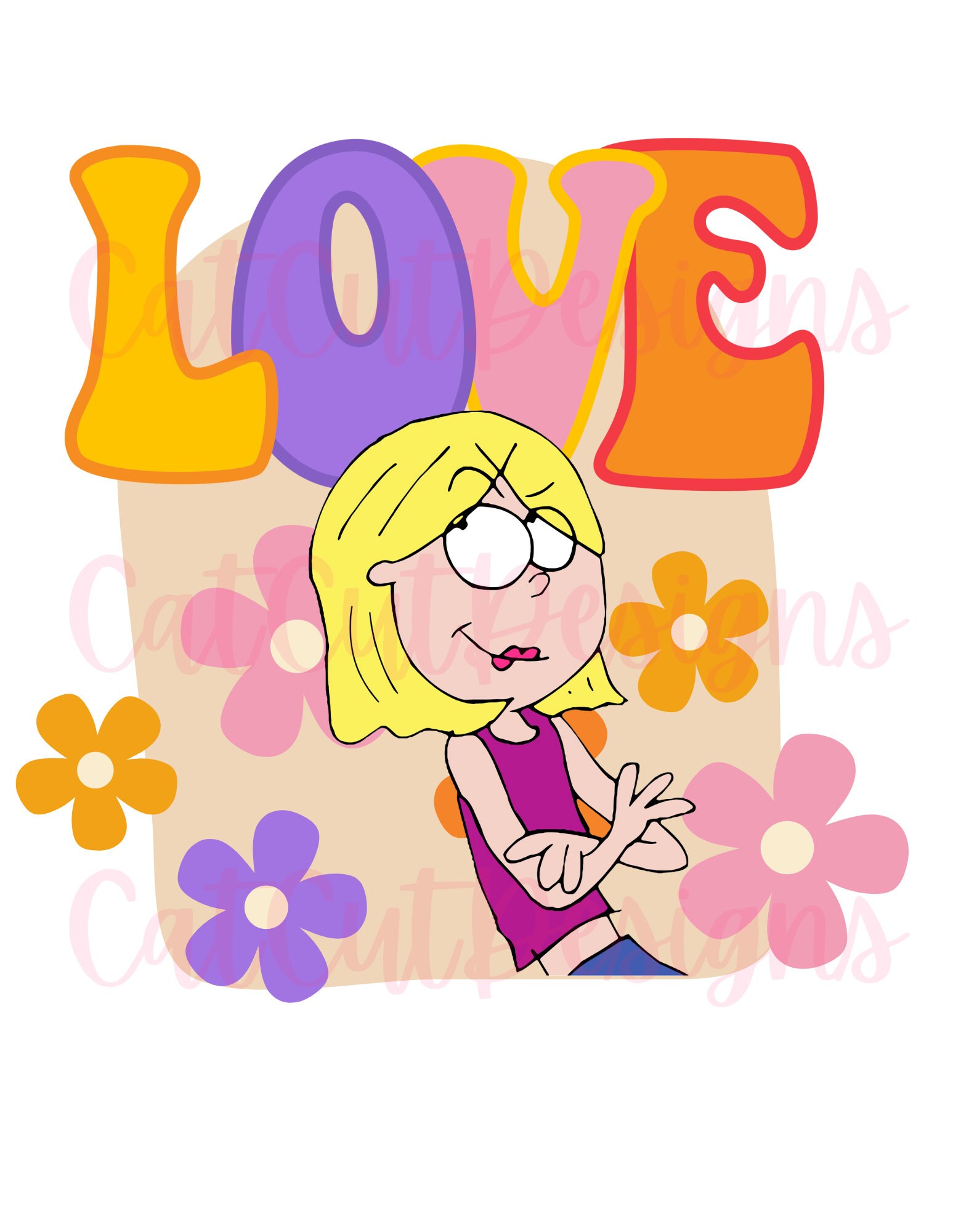 Love, Lizzie Cartoon PNG File Digital Download - Etsy