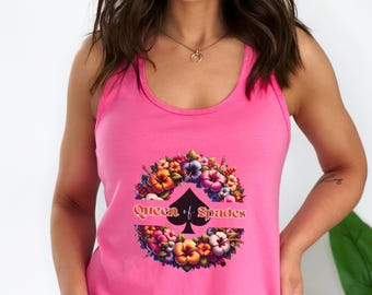 Queen of Spades tank top for Qos apparel for hotwife shirt for sexy vixen top for cuckhold lifestyle tee for discreet bbc addict sexy shirt