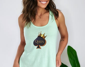 Queen of Spades Tank Top, Hotwife Tank Top, BBC Lifestyle Tank, Gift for Wife