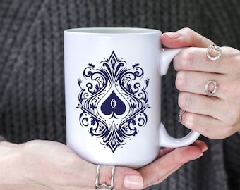 Queen of Spades Mug, Queen of Spades, Gift for Wife, QOS, Swinger Gift, Threesome, Gift for Shared Wife, Hot Wife Gift