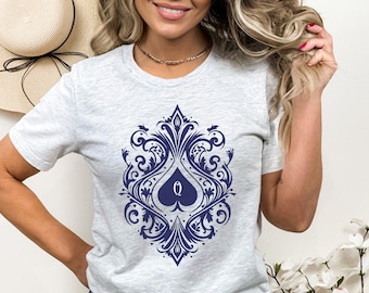 Queen of Spades Shirt for hotwife tee for bbc lover gift for cuckhold husband tshirt for interacial couple t-shirt for polyamorous couple