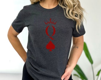 Queen of Spades Shirt für Hot Wife Valentinstag Geschenk für QOS Tshirt für Barbie Liebhaber Geschenk für Cuckhold Ehemann Tee