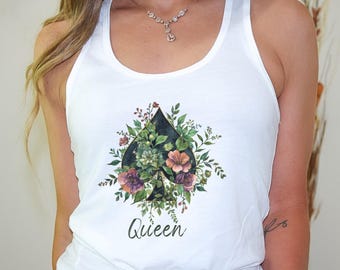 Queen of Spades tank top for qos discreet shirt for hotwife lifestyle