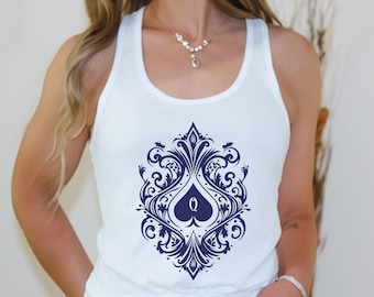 Queen of Spades Tank Top for QOS Shirt Cuckold TShirt for Hot Wife T-Shirt Gift for Wife Queen of Spades Clothing for Swinger Wife BBC Shirt