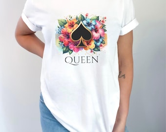 Queen of Spades shirt for hotwife tshirt for bbc lover tee for qos wife apparel for snowbunny t-shirt for cuckhold quean shirt for blacked